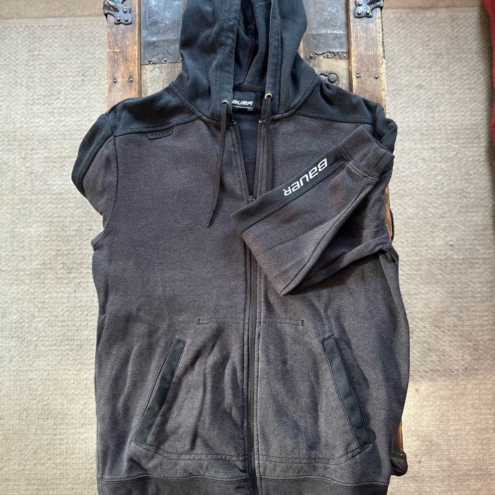 Bauer Charcoal Men's Vest Hoodie